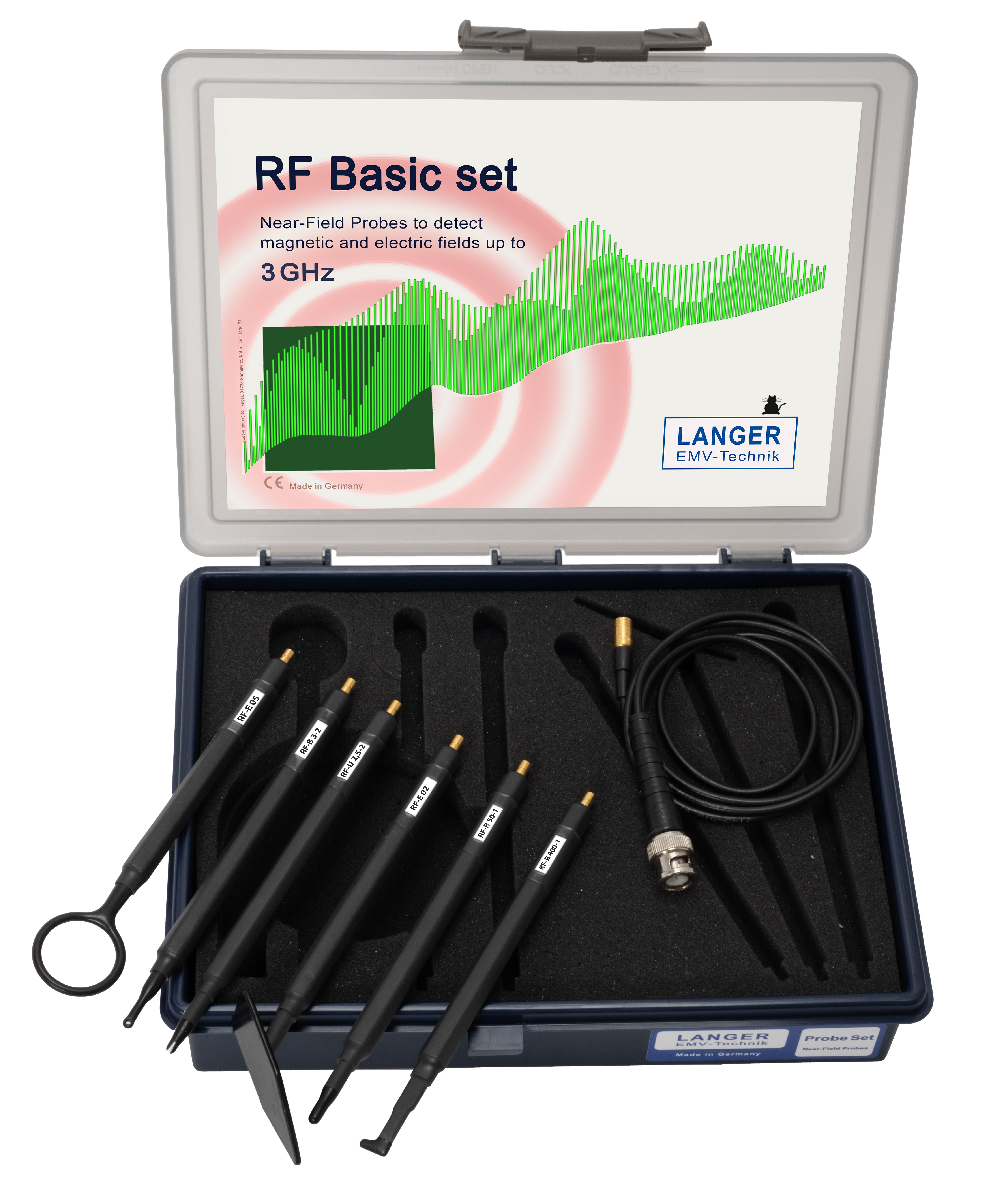 RF Basic set, Basic set Nahfeldsonden 30 MHz bis 3 GHz